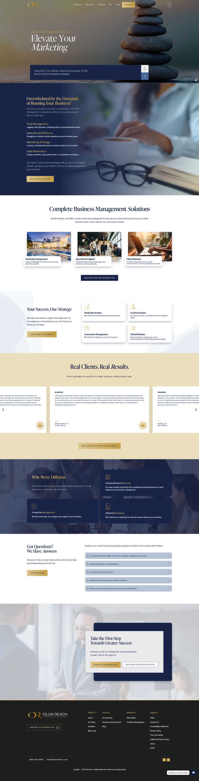Ollin Reach website preview