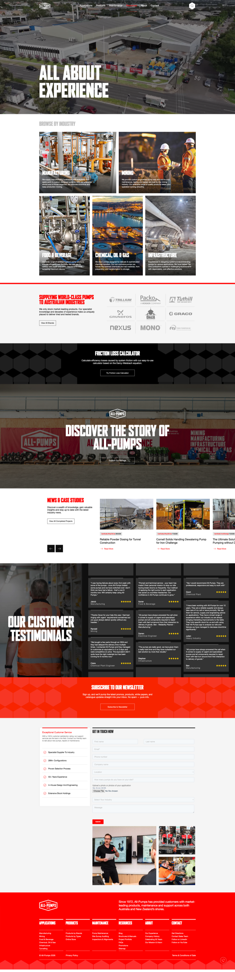 All Pumps website preview