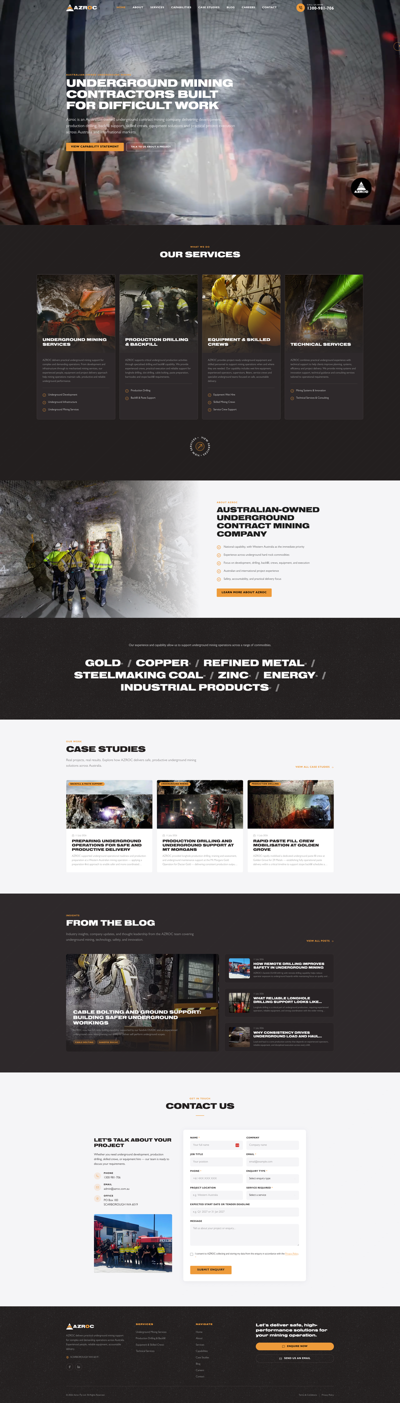 AZROC website preview